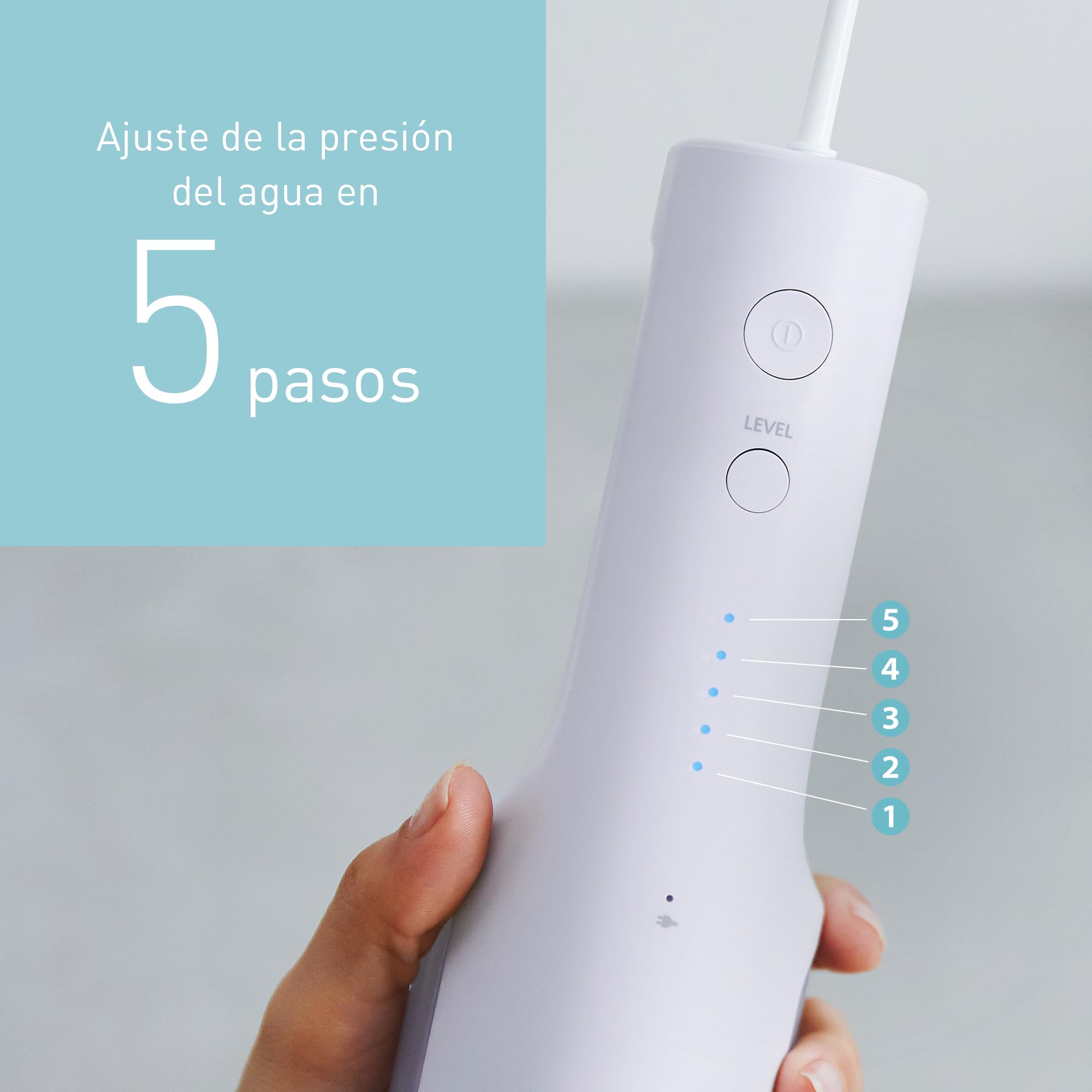 Panasonic Serie 300 Irrigador bucal EW-DJ26-V303, Irrigador Bucal para Dientes, 200 ml, IPX7, 2 Boquillas Regulares, 5 Configuraciones De Presión, Accesorio De Viaje, Morado