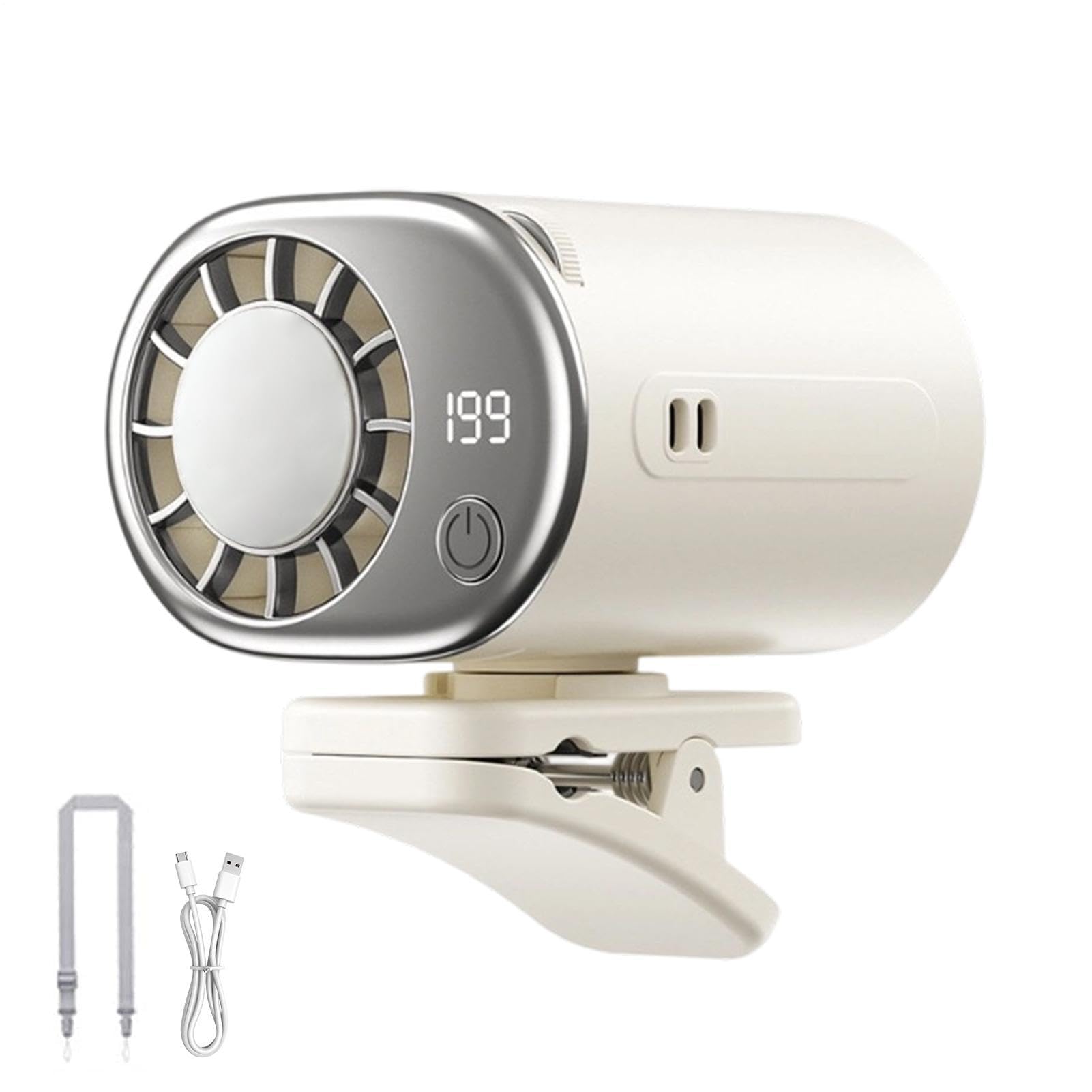 Ventilateur rechargeable avec pince idéal pour le pique-nique et le jardinage