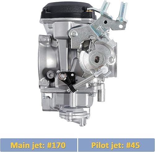 Miniatura 5 de SVKZGFZ Carburador CV40 para Harley Davidson HD Sportster XL 883 1200SoftailTouringDyna FXRRoad King Carb 27421-99A (con filtro de combustible +