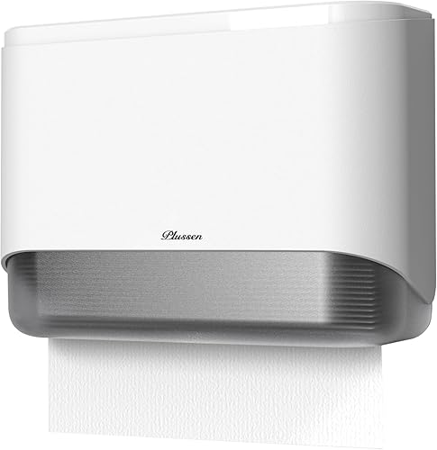 Miniatura 10 de Dispensador de toallas de papel para montaje en pared, adhesivo sin perforación, multipliegue triple cfold comercial dispensador de toalla de mano,