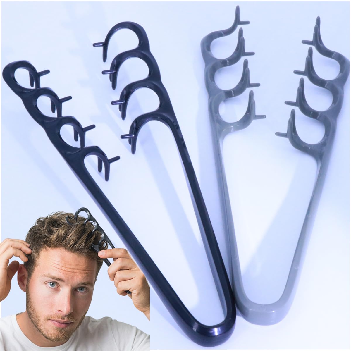 2 PCS Upgraded Texture Comb, Volumizing Root Lift Tool for Messy Natural Curly Hair, Wide Tooth Detangling Comb, Portable Hair Styling Tool, Ideal Gift for Kids Teens Family