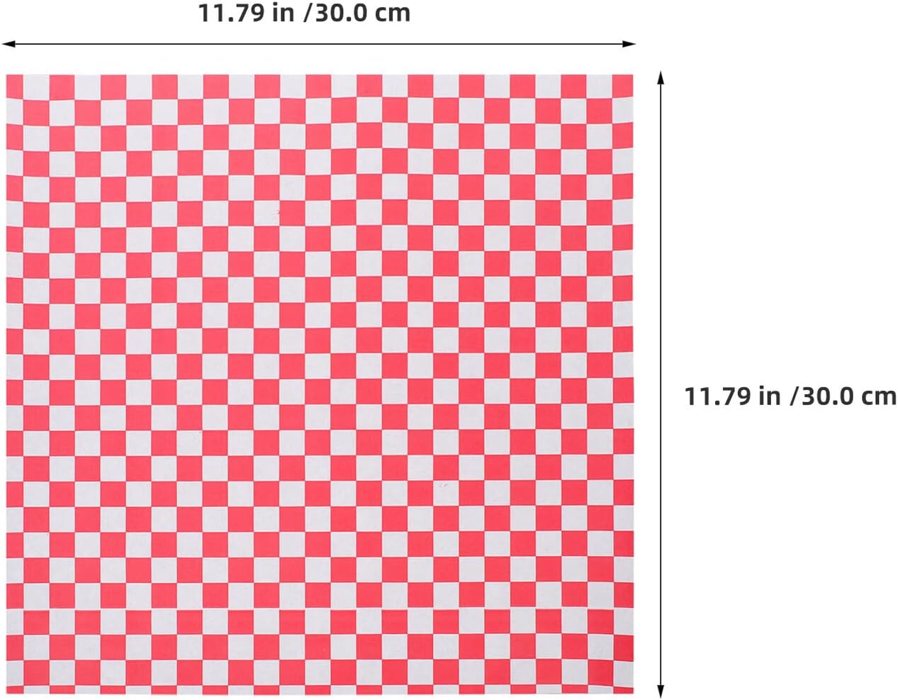 Greaseproof Baking Paper Sheets 500pcs 30x30cm Checkered Non-stick Waxed Food Basket Liners for Sandwiches Burgers and Cooking Wraps Suitable for Picnic Bbq and Air Fryer
