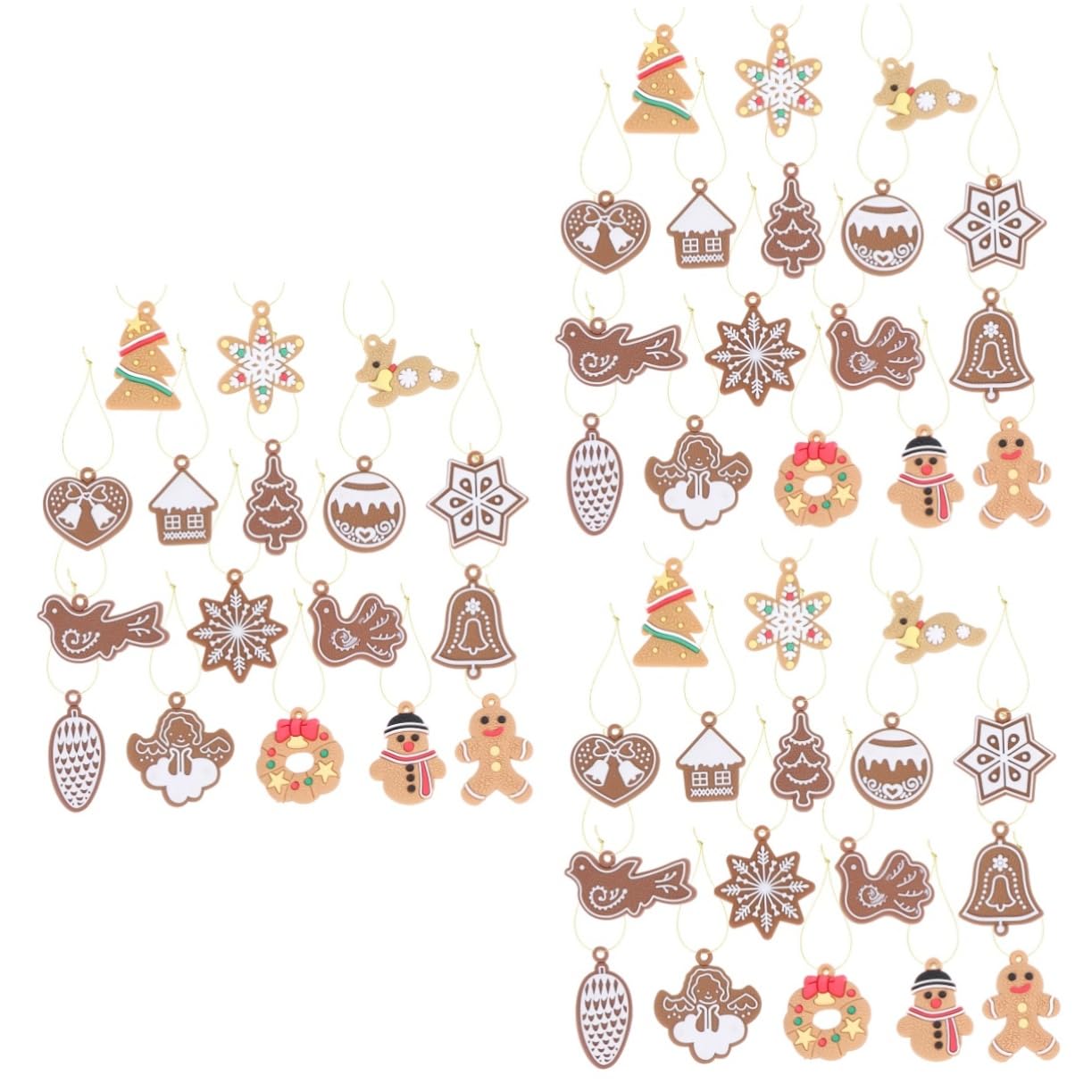 IMIKEYA 3 Stück 28 1 Weihnachtsanhänger zum Aufhängen weihnachtsbaumanhänger Dekorationen Festliche Dekoration Weihnachten Weihnachtsbaumschmuck Ornament Lebkuchenmann hängendes