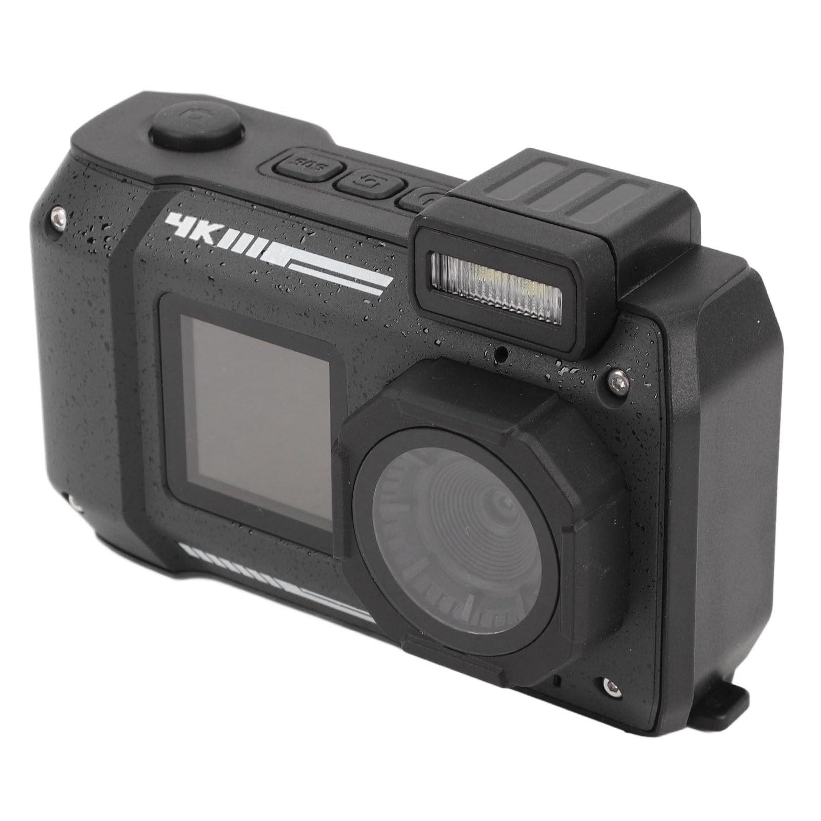 Appareil Photo Numérique étanche 4K 65 MP pour la Plongée en Apnée, Caméra sous-Marine à Double écran avec Mise au Point Automatique avec Batterie de 2 500 MAh, Indice