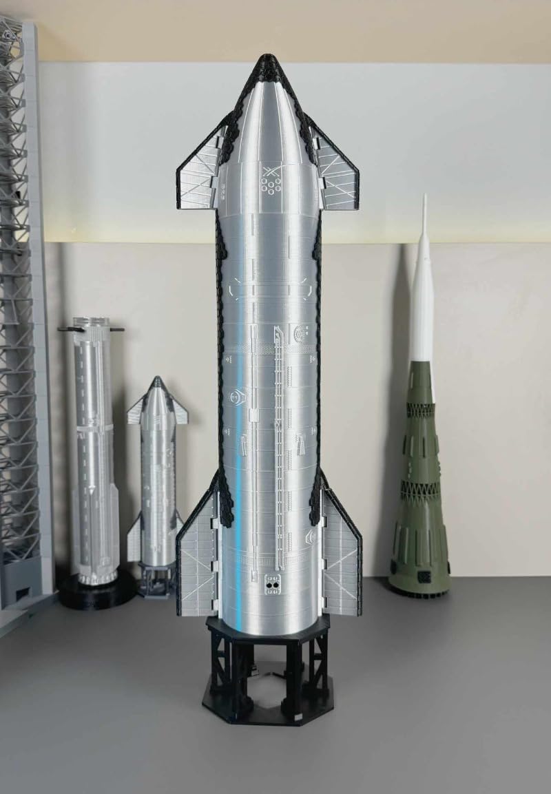 cybertofu 1:96 NASA Space Ship Rocket Model with LOX/CH4 Tank Starship Suborbital Pad Rocket Model