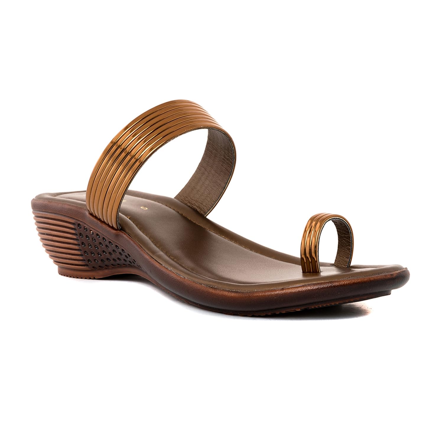 Khadims Brown Wedge Heel Slip On Sandal for Women (5300674) (B0CL9ZW64D) Amazon Price History, Amazon Price Tracker