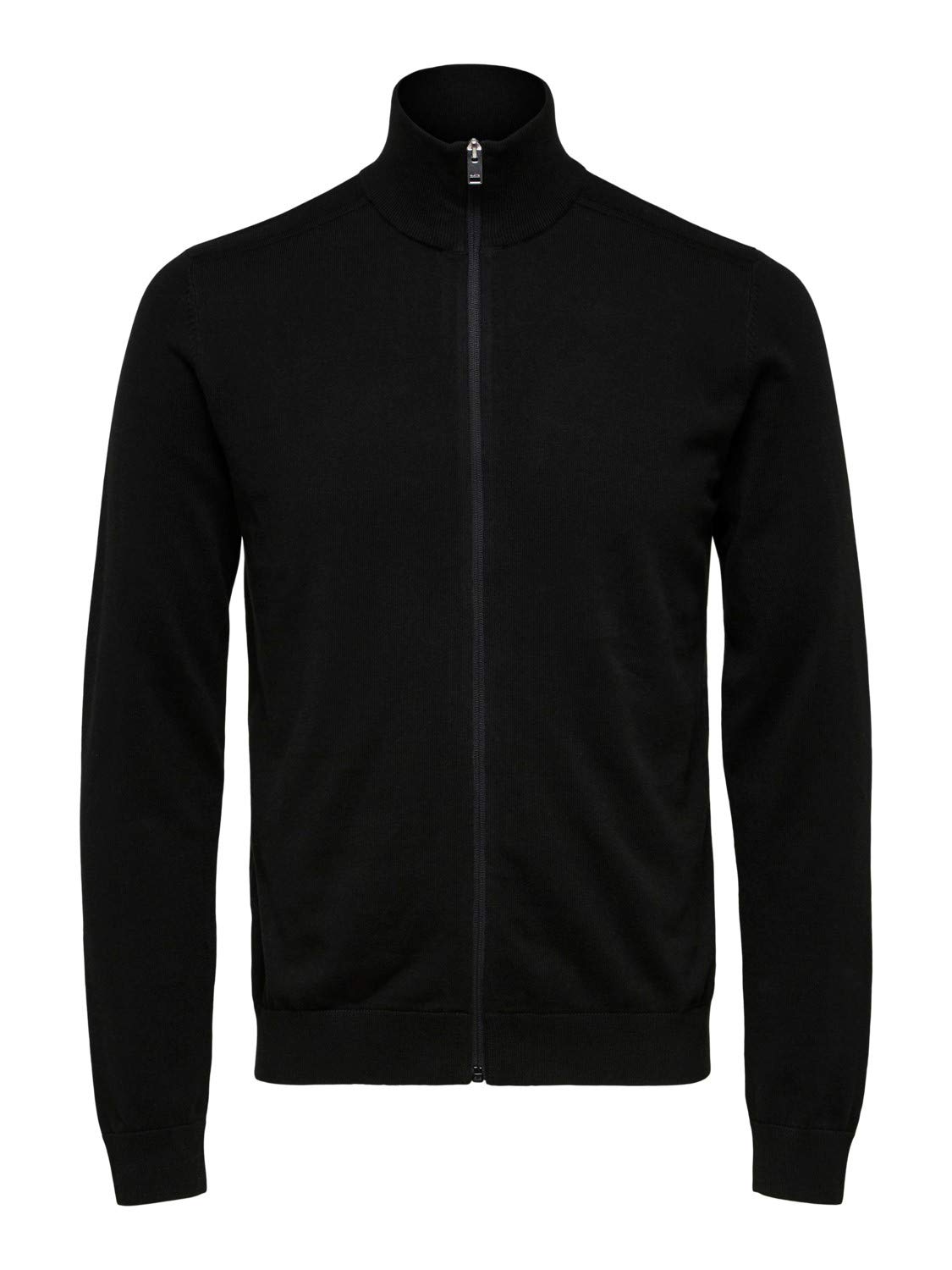 SELECTED HOMME Mens Slhberg Full Zip Cardigan B Noos Sweatshirt, Black, M UK