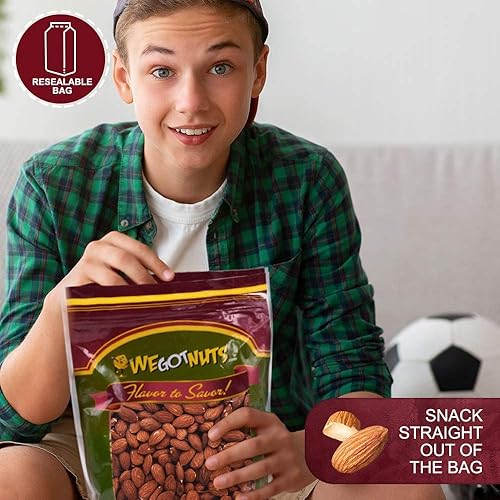 Miniatura 5 de We Got Nuts Almendras tostadas sin sal bolsa de 2 libras