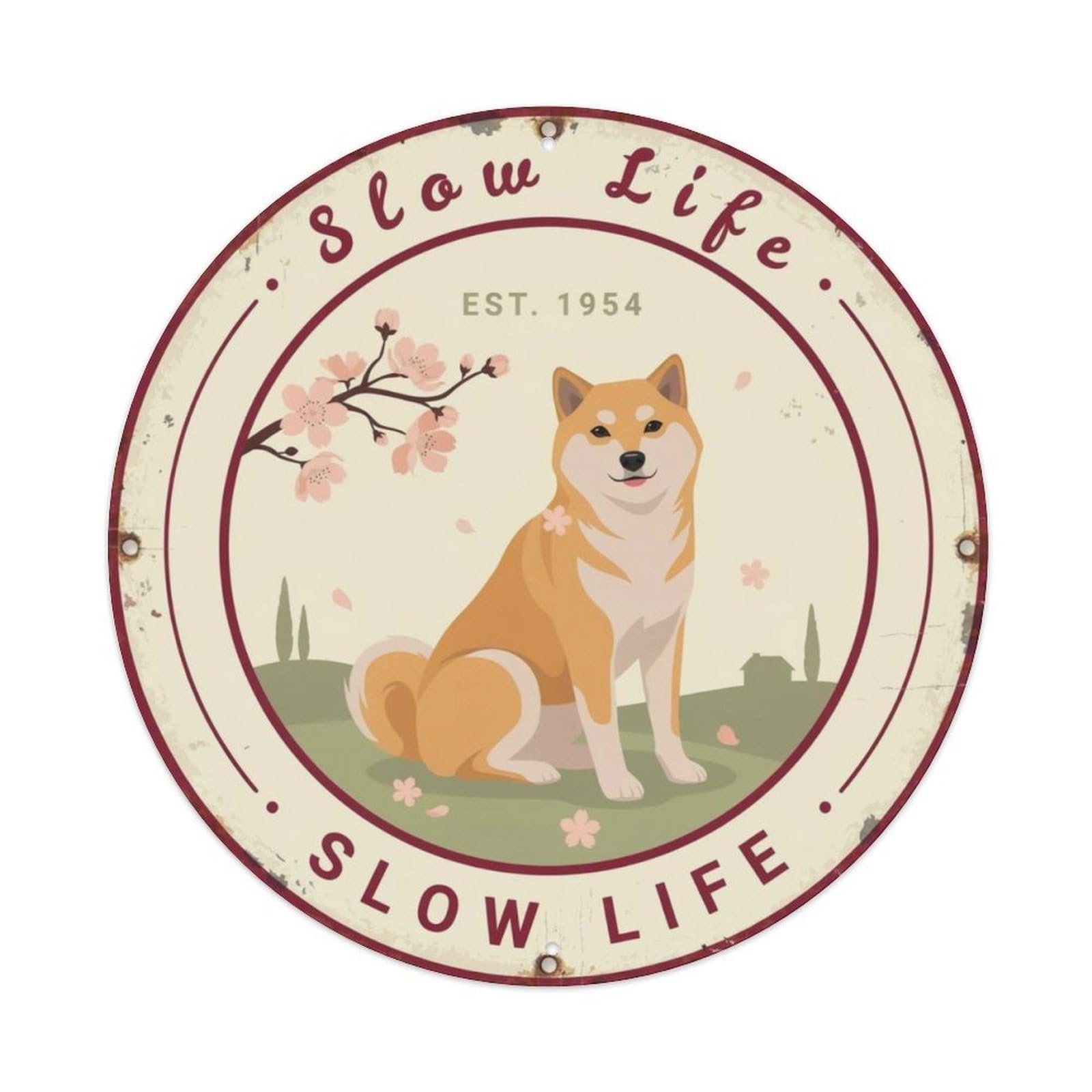 Slow Life Showa Japanese Metal Tin Sign Plaque