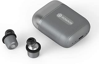 Rowkin Ascent Micro True Wireless Earbuds Headphones: 17+ Hours Bluetooth 5 Smallest Earphones & USB-C Charging Case. Deep Bass Headset Mic & Noise Reduction for Android Samsung & iPhone (Slate Gray) - coolthings.us