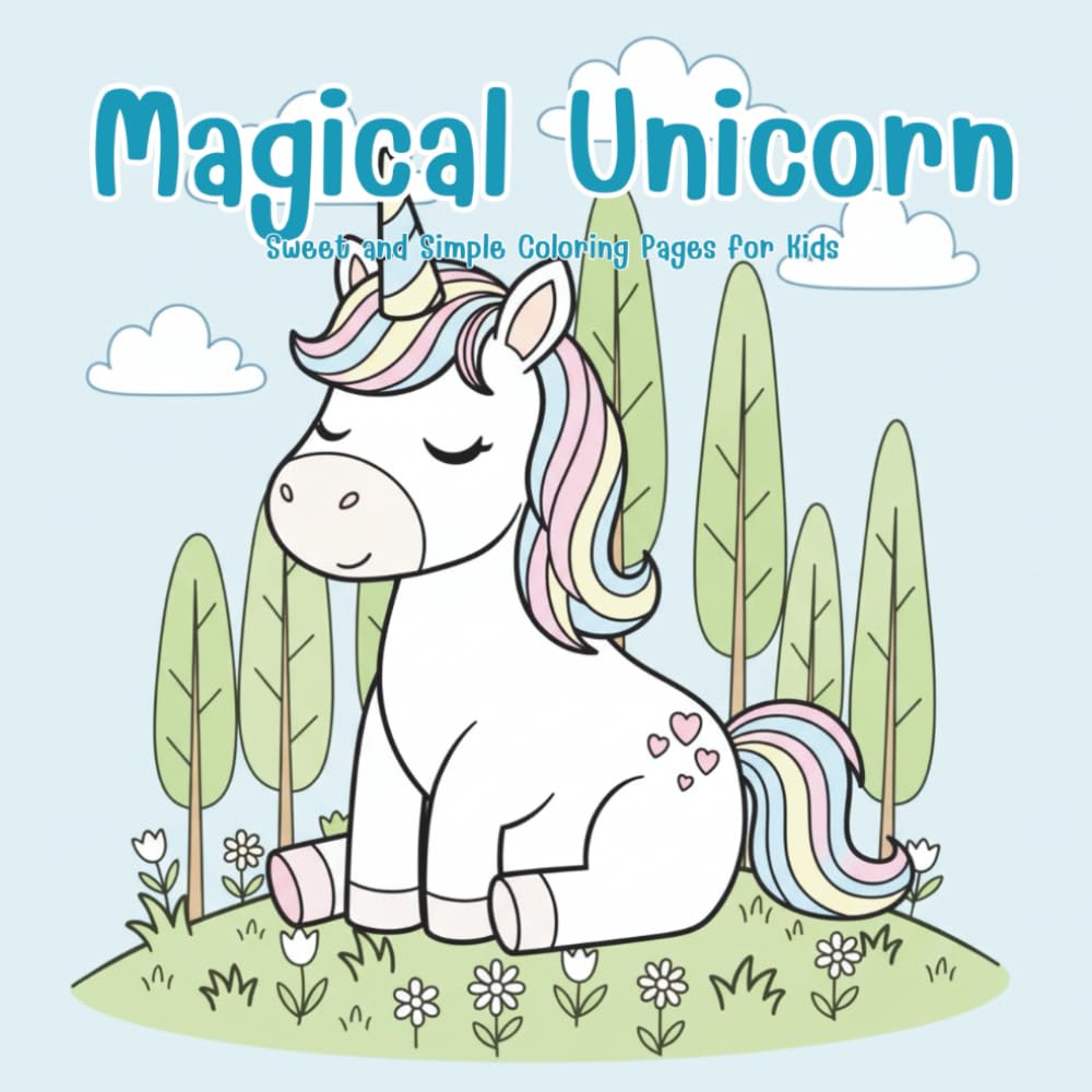 Magical Unicorn: Simple & cute Unicorn Coloring Book for Kids