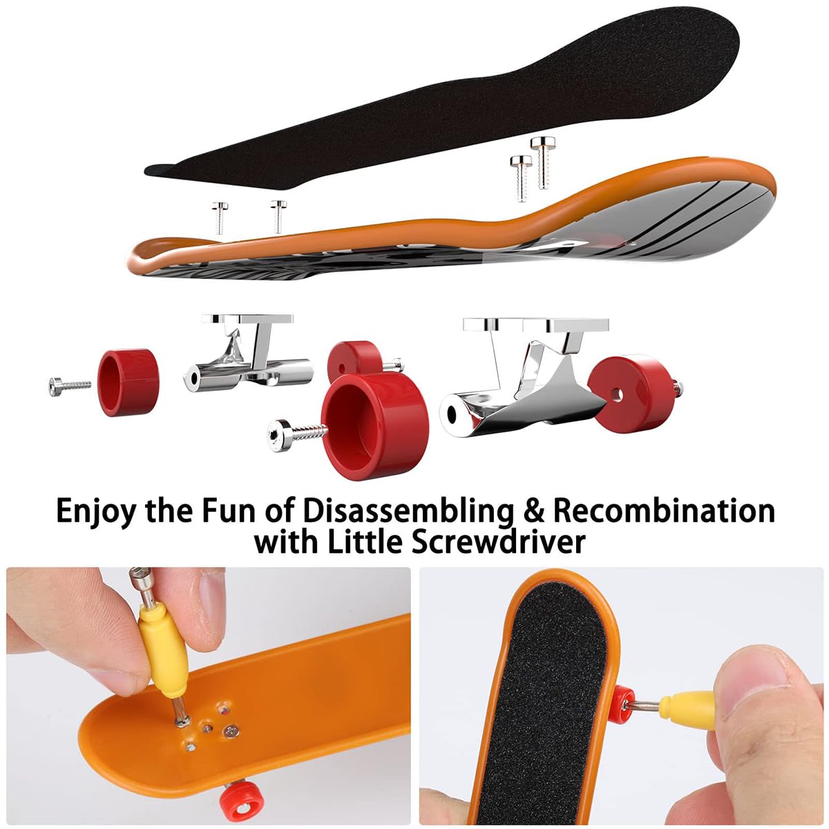 AstonAndia Mini Fingerboard Skateboard Toy for Kids, Random Colour 1
