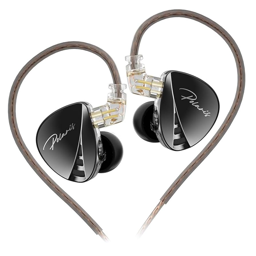 Linsoul KZ ZS10 Pro, 4BA+1DD 5 Driver In Ear Monitor, HiFi Wired Earbuds, Gaming Earbuds, Hybrid IEM Earphones With Stainless Steel Faceplate, Detachable Cable For Musician(with Mic, Dark Black