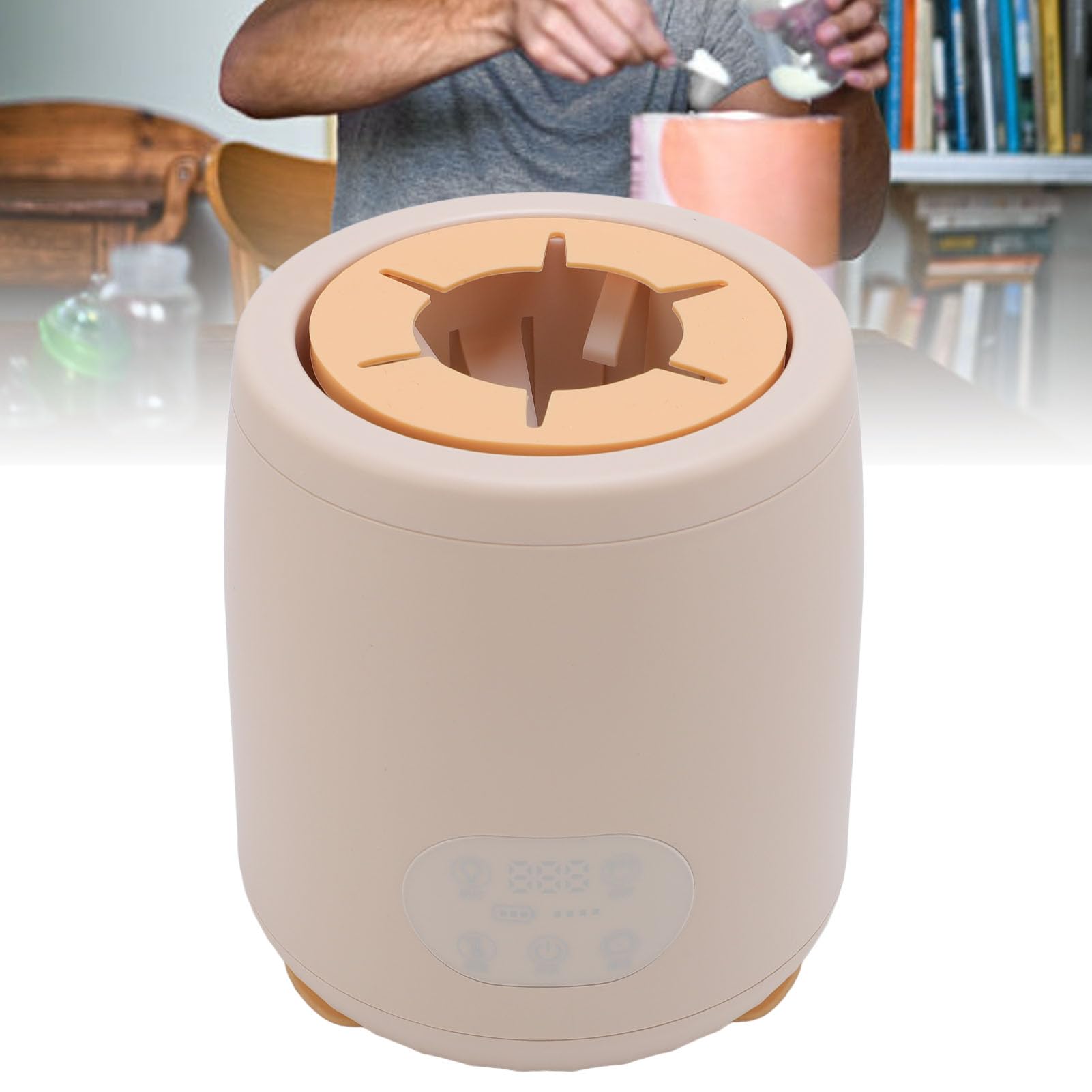 Coctelera de biberones de Leche para bebé, 4 velocidades, 5 temporizadores, agitador automático, Temperatura Constante, Calentador con luz Nocturna