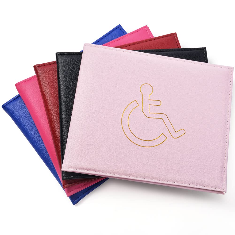 Vicloon Disabled Badge and Timer Holder, PU Leather Disabled Badge Holder Wallet Protector