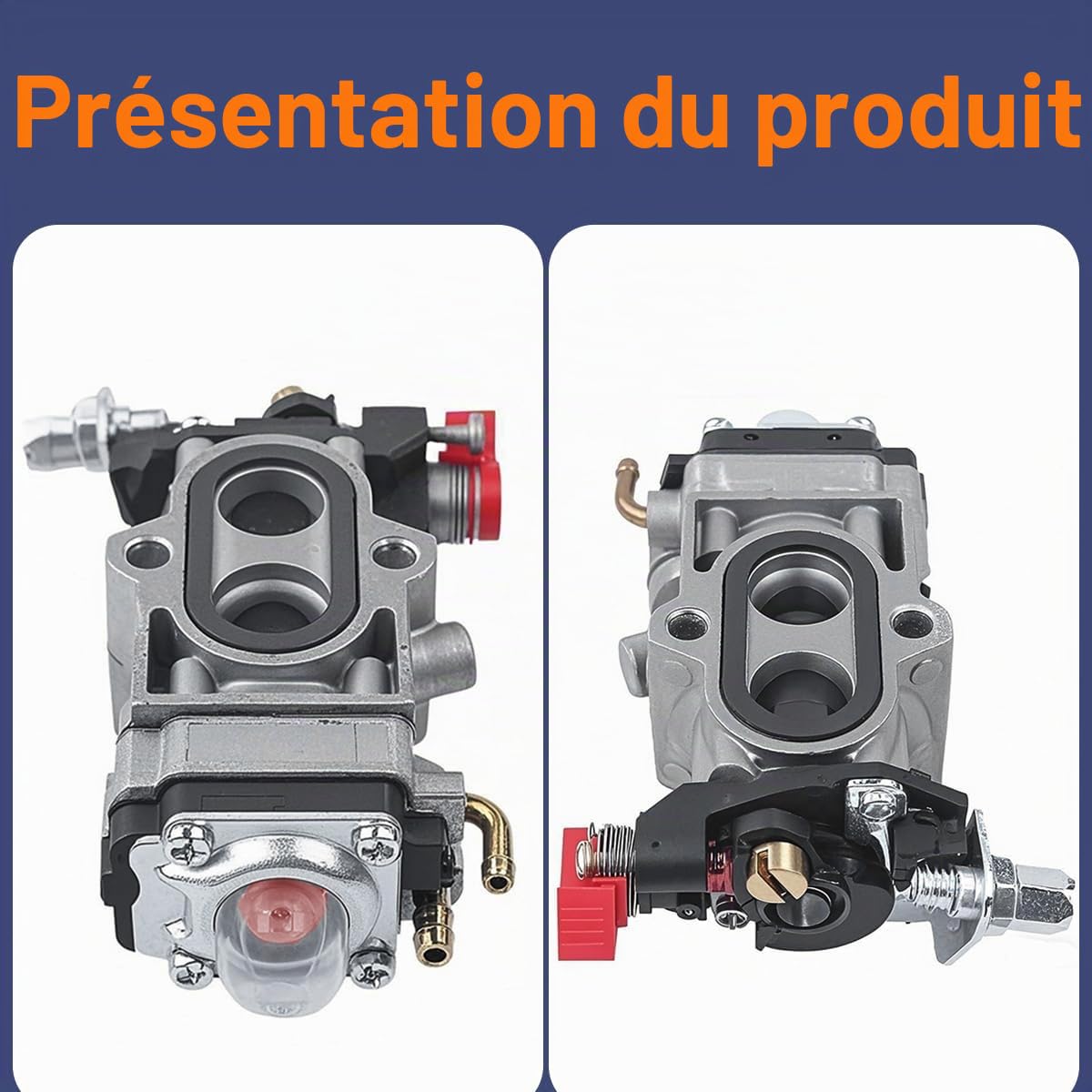 ZAMDOE Carburateur pour Kawasaki TJ45E TJ45 TJ045E KBH45A KBL45A KBH45B | KBL45B Débroussailleuse 2 temps, pièce détachée 15004-2060 : carburateur, bougie, joint, durite d'essence, filtre