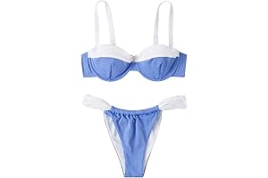 SOLY HUX Blue and White Bikini Swimsuit