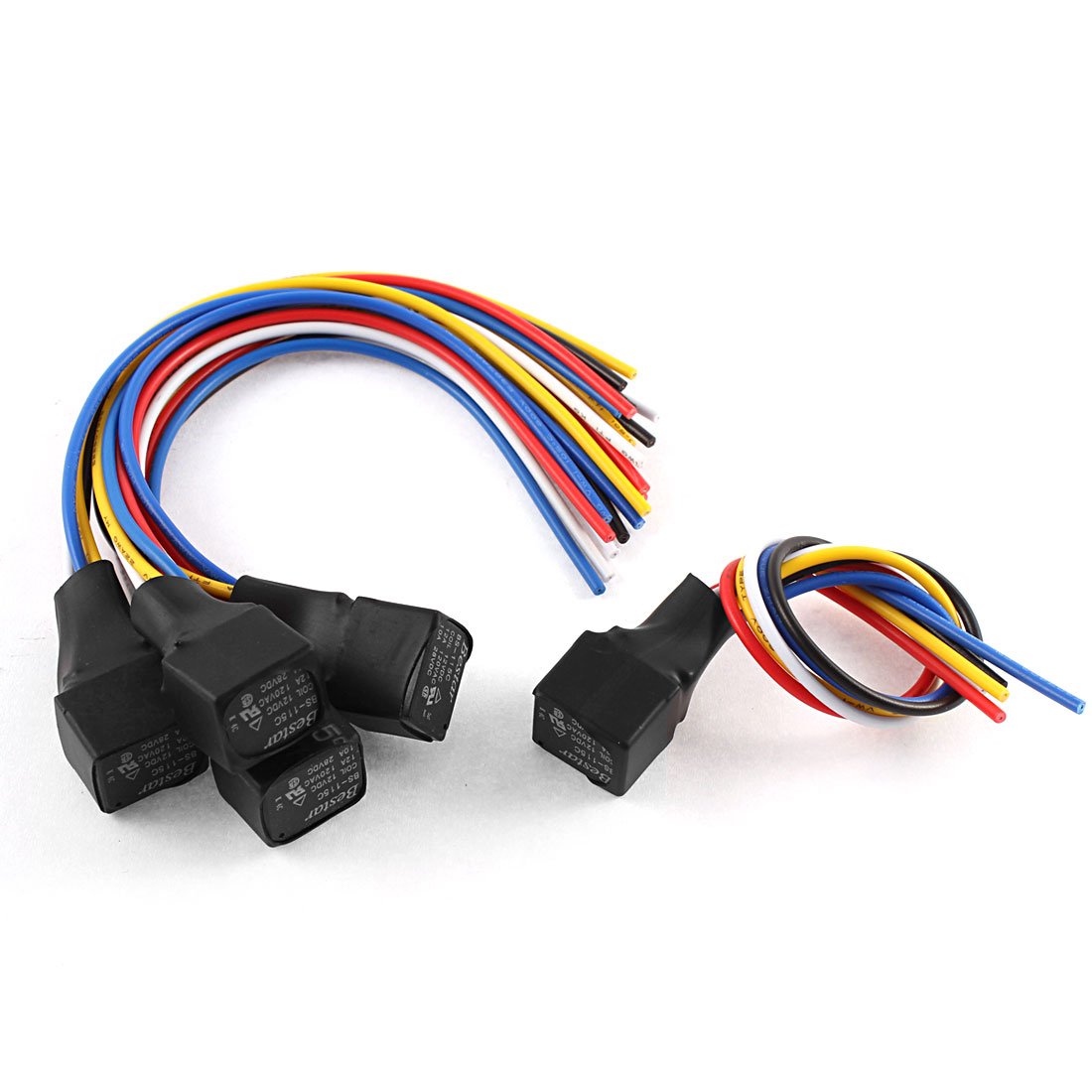 Cable Relé de alimentación BS-115C conector 5 Pin toma DC 12V para circuitos electrónicos y relés