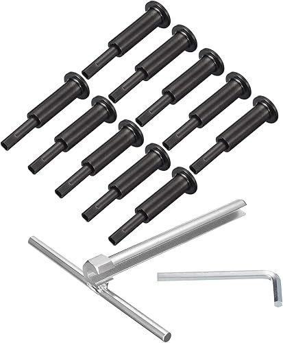 uxcell Paquete de 20 barandillas de cable invisibles negras, tensor de acero inoxidable T316 de 18 pulgadas, terminal oculto para postes de cubierta