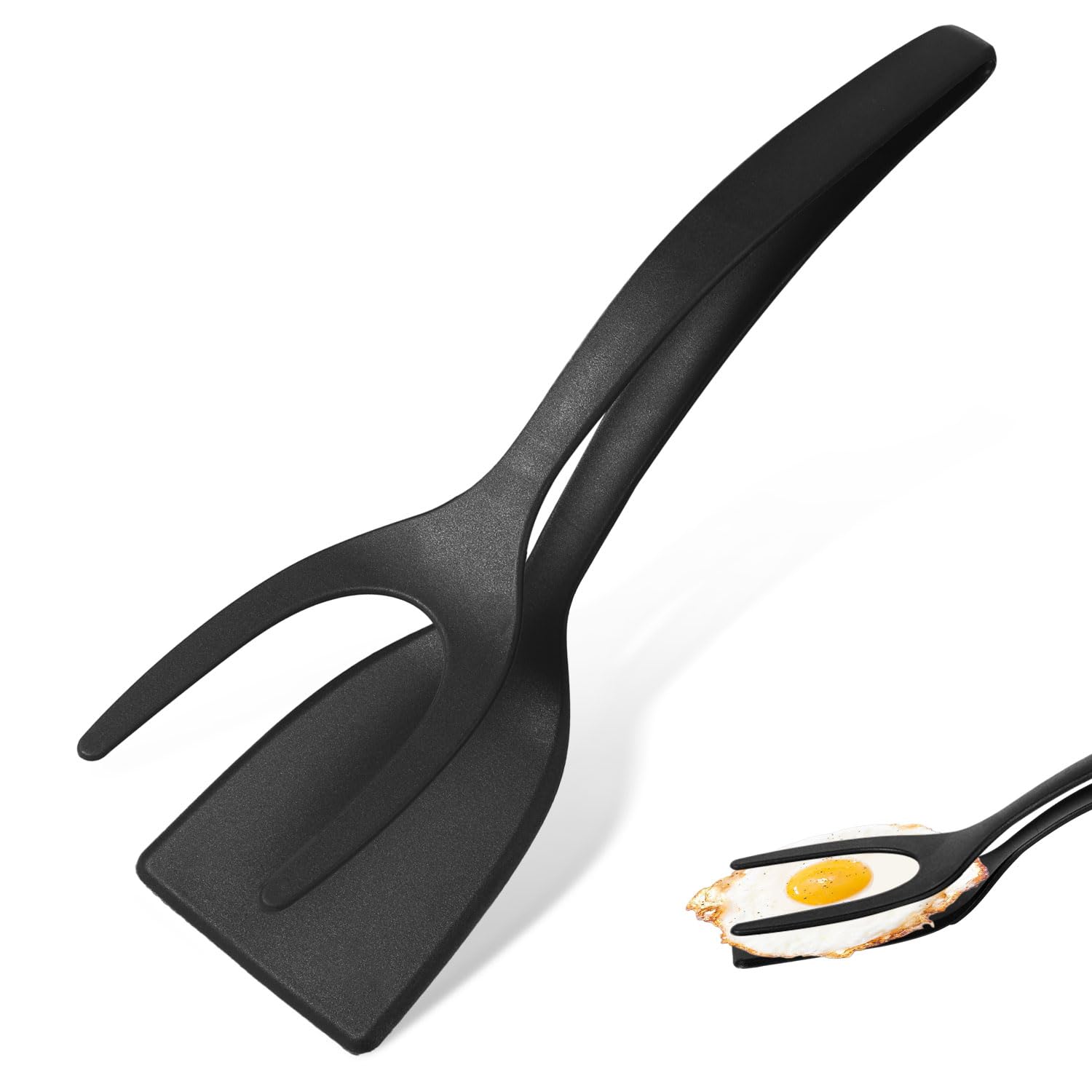 Spatule Oeuf 2 en 1 Antiadhésive en Nylon: Retournez vos œufs et autres aliments facilement !