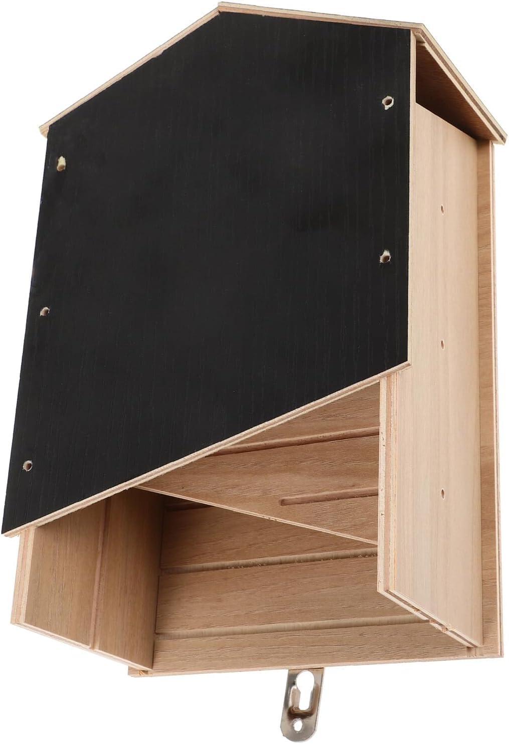 MAGICLULU Wooden Bat House Double Chamber Backyard Bat Box Outdoor Garden Shelter Handmade Weather-Resistant for Wildlife Roosting