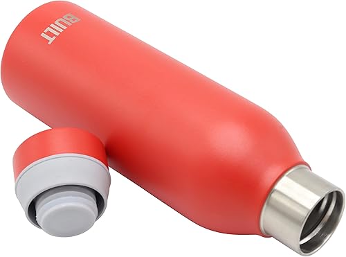 Miniatura 2 de BUILT Cascade - Botella de acero inoxidable aislada al vacío de doble pared con agarre cómodo y tapa giratoria, 18 onzas