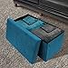 Sorbus Storage Ottoman Bench – Collapsible/Folding Bench Chest with Cover – Perfect Toy and Shoe Chest, Hope Chest, Pouffe Ottoman, Seat, Foot Rest, – Contemporary Faux Suede (Teal)