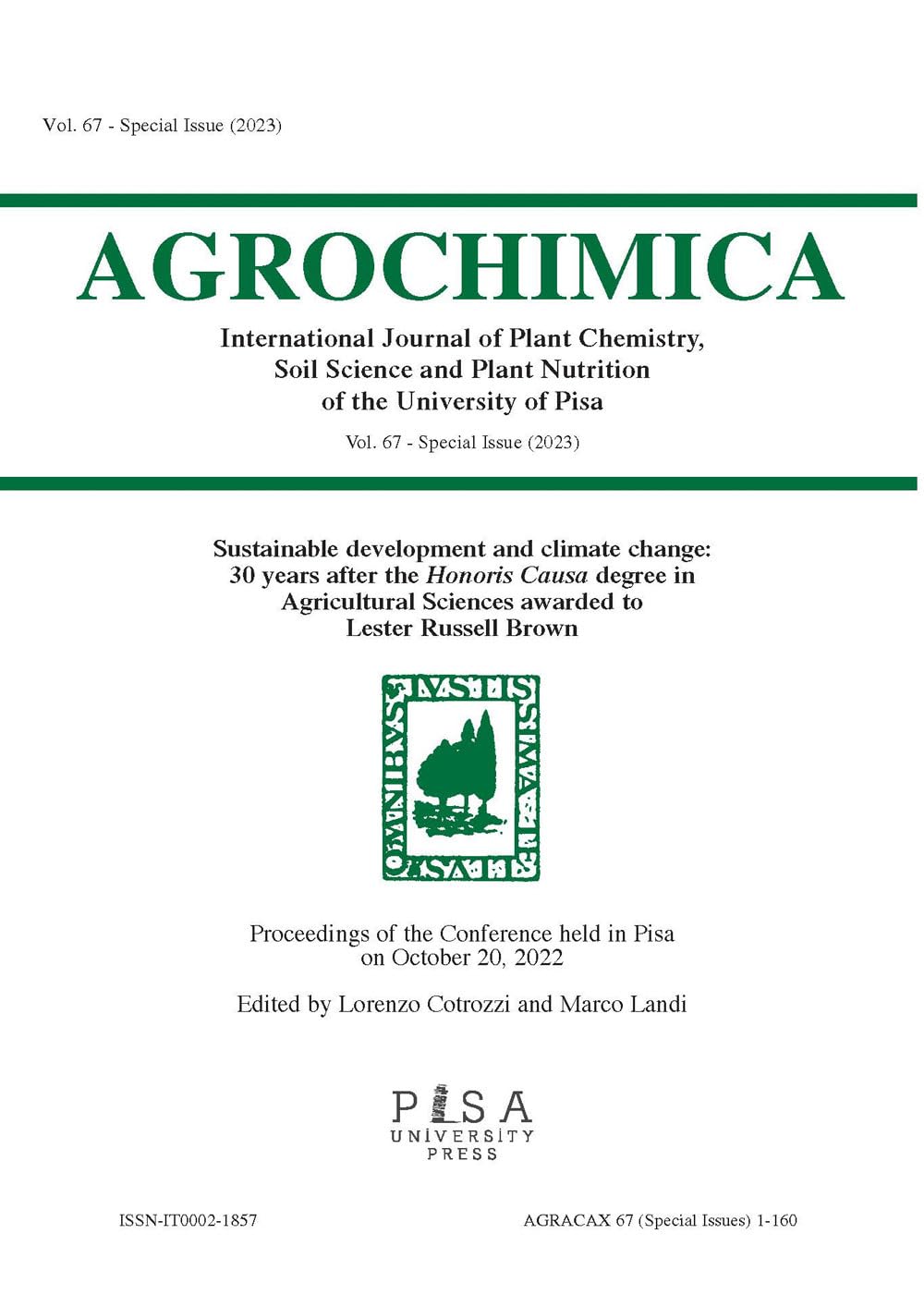Agrochimica. Special Issue (2022) (Vol. 67) - 4