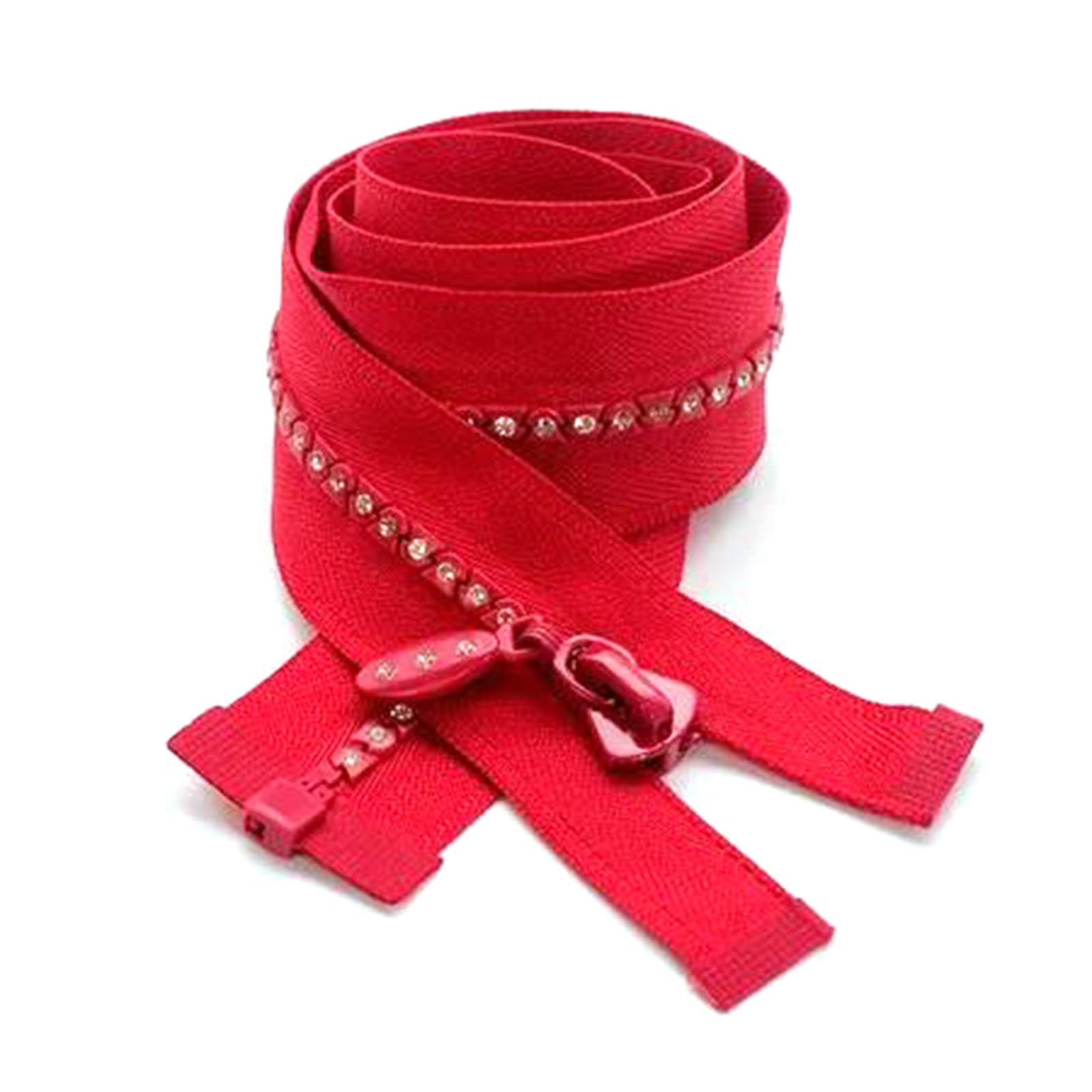 50cm Resina Diamantes de imitación Cremallera número 5 Una Sola Abierta Vestido de Princesa Bolso Abrigo de Piel Chaqueta Accesorio