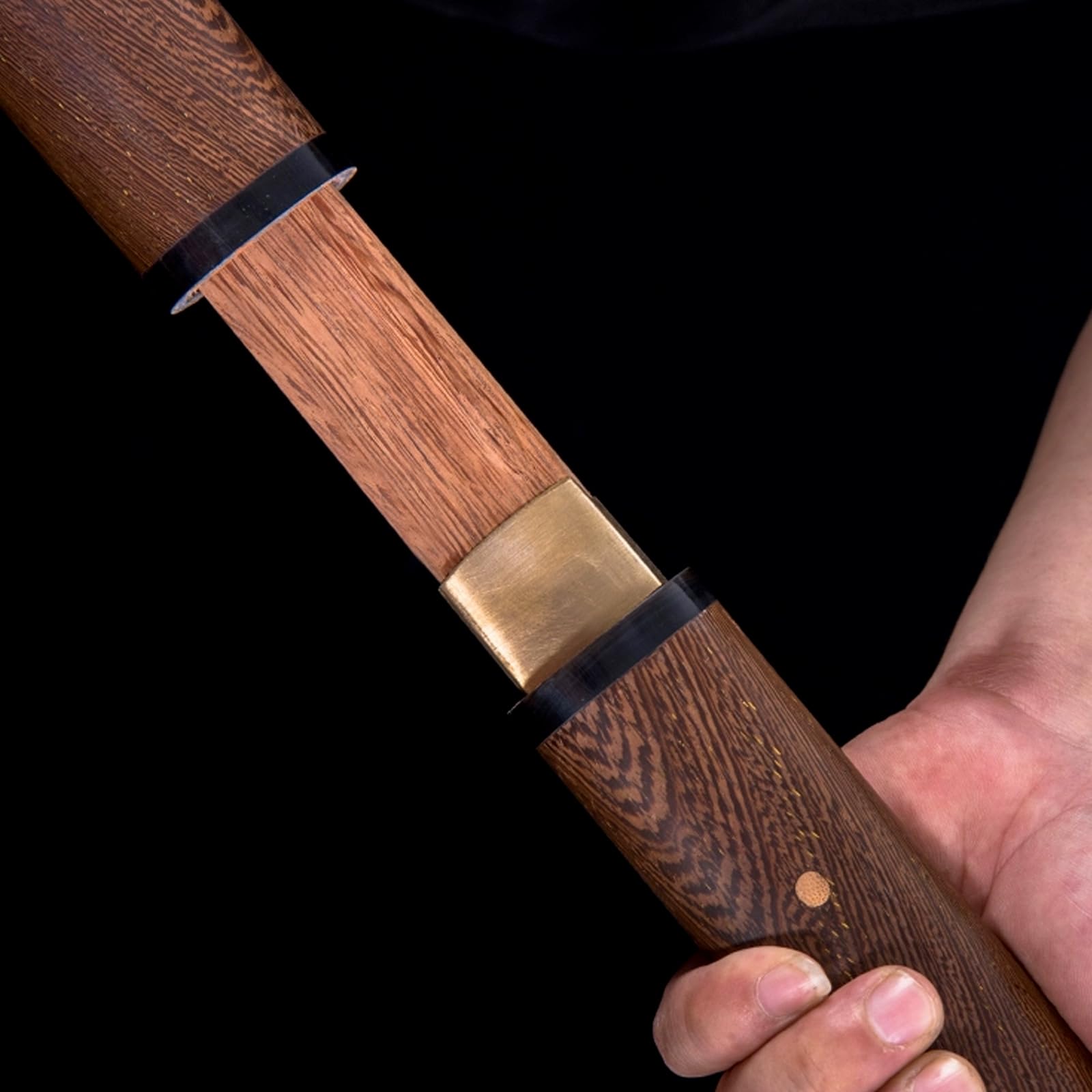 Espada recta samurái de palisandro natural de 103 cm con vaina de madera de wengué,bokken hecho a mano,espada samurái de madera Iaido para práctica de kendo,regalos,exhibiciones,cosplay,accesorios