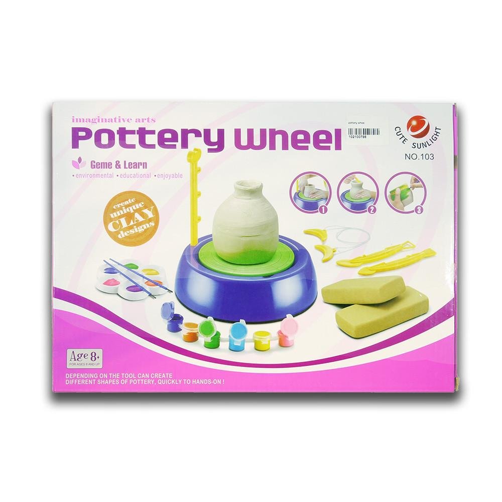 Buy UJIE® Pottery Wheel Game with Colors and Stencils, Creative Art