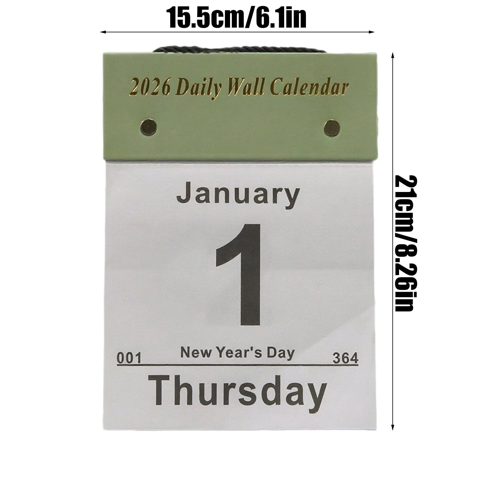 2026 Calendario Giornaliero Agenda Organizer Planner E Ornamento Staccabile | Calendario Giornaliero Da Parete Moderno per Studenti Adulti Insegnanti Soggiorno Camera da Dormitorio