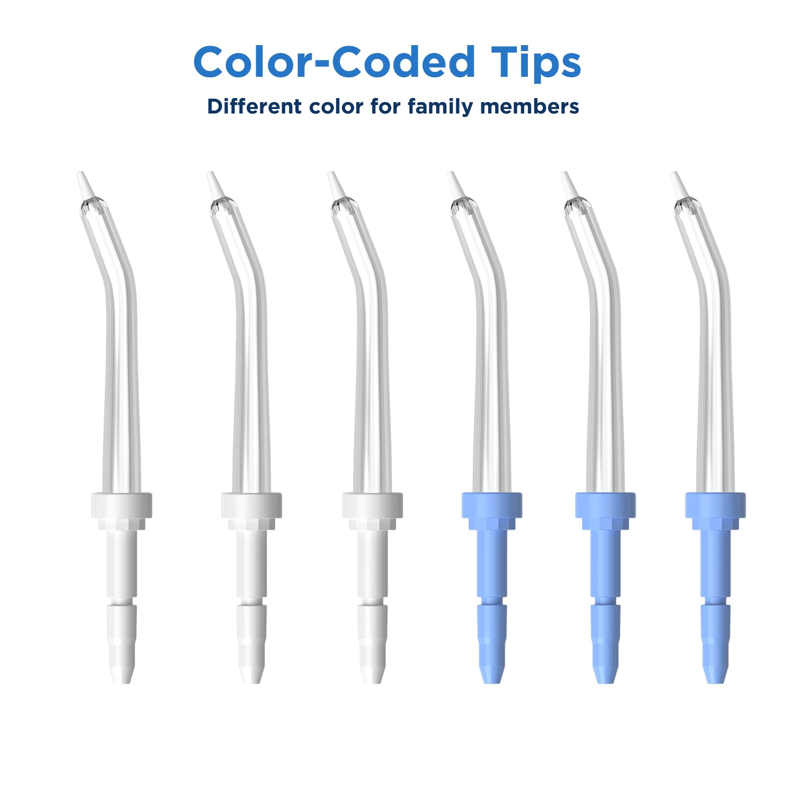 Cabezales de repuesto para Waterpik, puntas de repuesto para irrigador dental Waterpik | 6 puntas periodontales, púas de repuesto para irrigador dental Water Pik