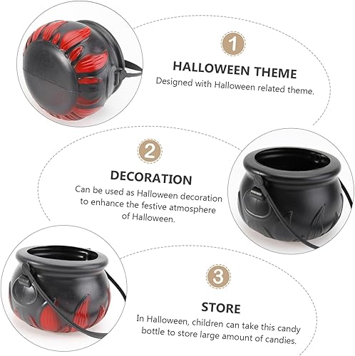 Miniatura 6 de ARTIBETTER 6 piezas de tarro de bruja pote portátil de plástico niño