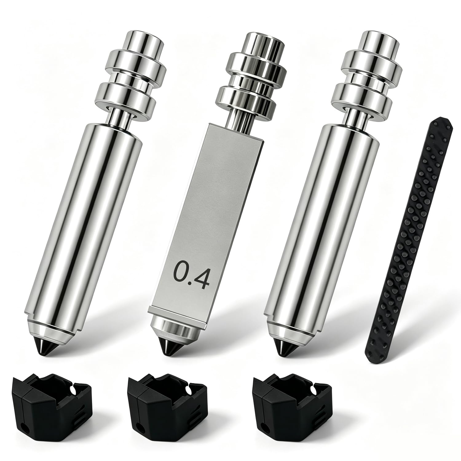 HzdaDeve 3PK 0.4MM Integrated Hardened Steel Nozzles and 3PK Silicone Cover for Kobra X Combo Quick-Swap High Flow High Speed Throat Tube Nozzles Print Head Extruder Kit Hot End for Anycubic Printer-picture-22