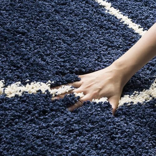 Image of Carpet for Hall | Carpet for Living Room |4X6 FEET Rugs for Bedroom | Carpet | Rug for Living Room | Carpet & Rugs for Home Decor | Carpet for Bedroom Floor (Blue Moroccan)