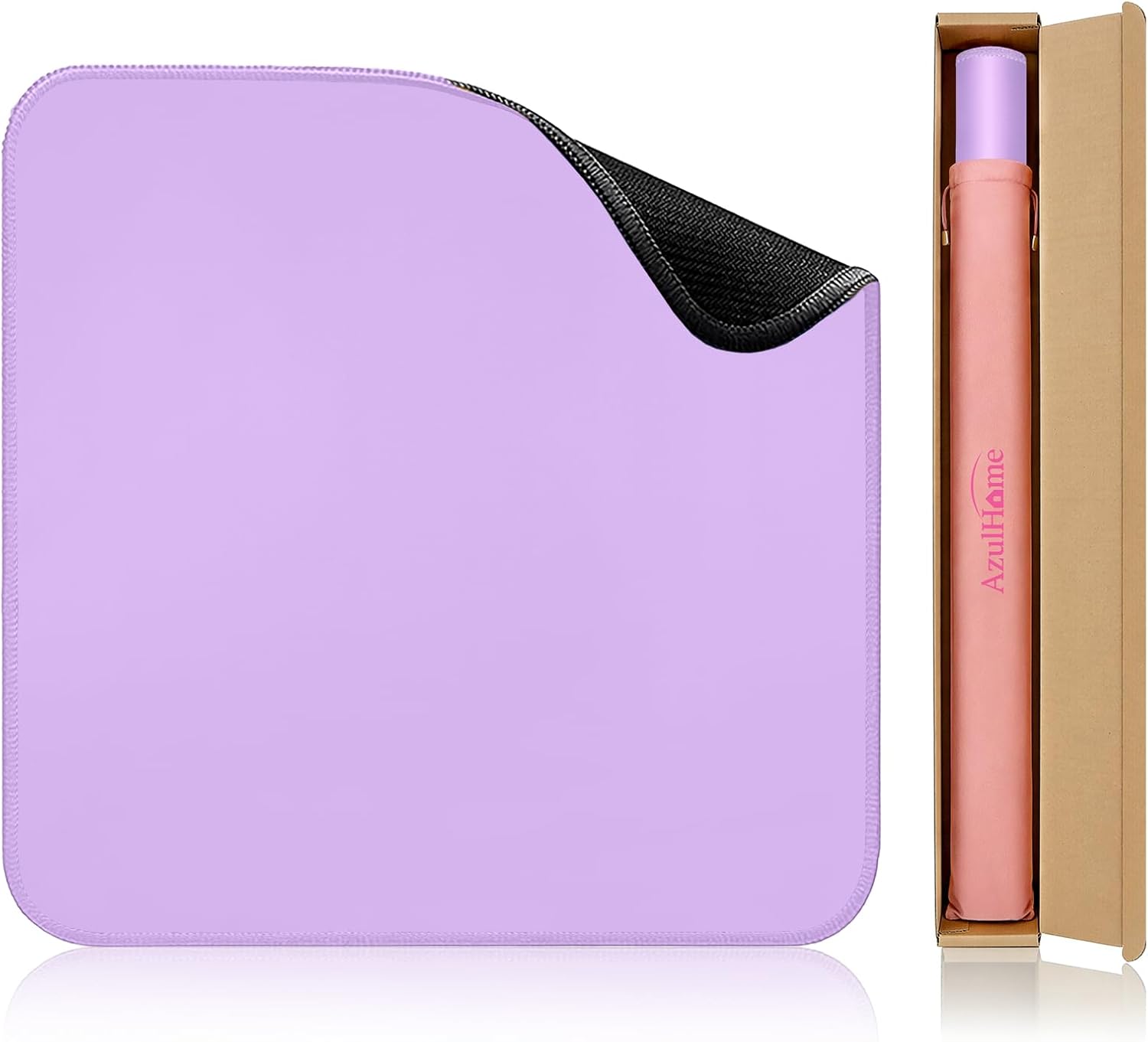 Purple Mahjong Mat- 100% No Creases American Mahjong Mat, Anti-Slip & Noise Reduction Mahjong Table Cover, Mahjong Mats with Carrying Bag for Mahjong, Poker, Card Games, Dominoes, Board Games (Purple)