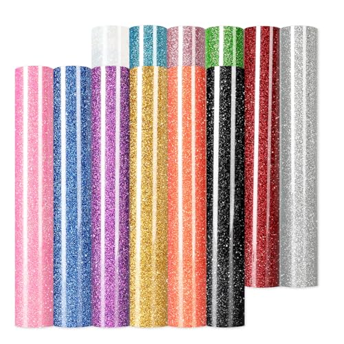 HTVRONT Glitter HTV Heat Transfer Vinyl - 13 Sheets 12' x 10'Glitter...
