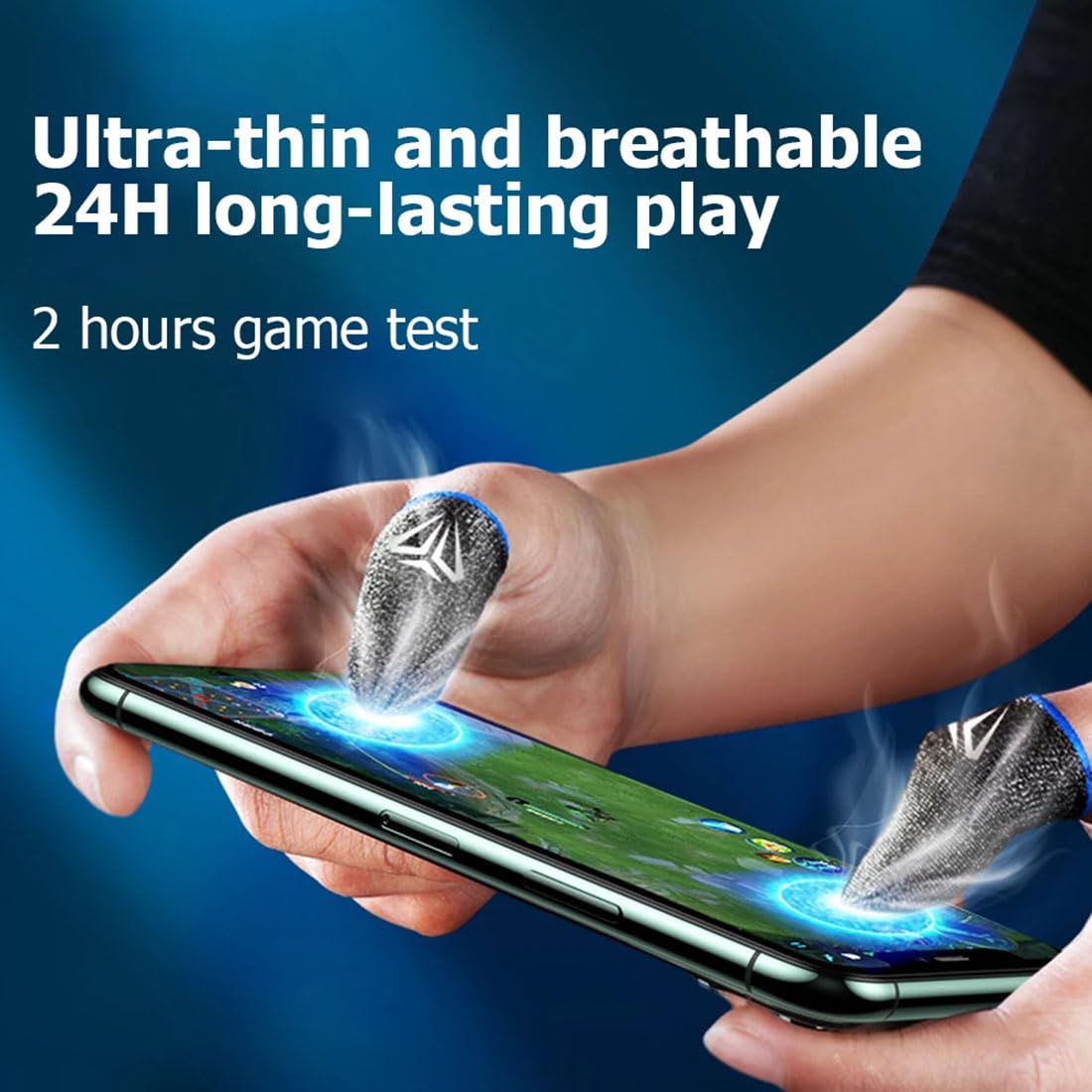 Manchons Doigts Pour Jeux Mobile - 6 Pièces | Anti-Transpiration | Sensibilité Écran Préservée | Gamer