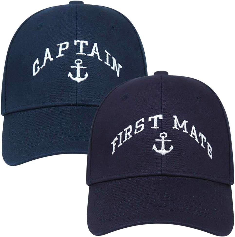 Set 2 gorras bordadas capitán y primer oficial