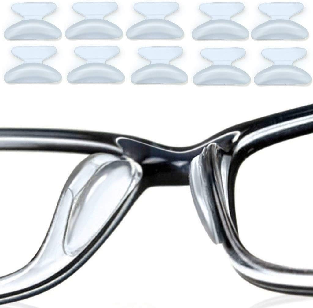 5 Pairs Silicone Nose Pads for Eyeglasses, 2.5mm Anti-Slip Soft Glasses Cushions Sticker for Sunglass Spectacles (Transparent)