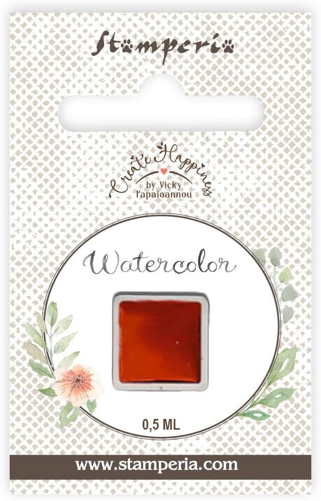 Stamperia - Mixed Media Journal with 36 Plain Watercolour Pages, Hot-Pressed and Acid Free, Lay-Flat Binding, Customisable Hard Cover, with Elastic Closure and Ribbon Marker (14.8 cm x 9 cm) (300 g)