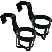 Universal Baby Bottle Sippy Cup Holder for Kids, Babies, Toddlers, Children for Car Rides, Bed Side, Can Be Used for Juice Boxes and Soda Cans - Black 2-Pack