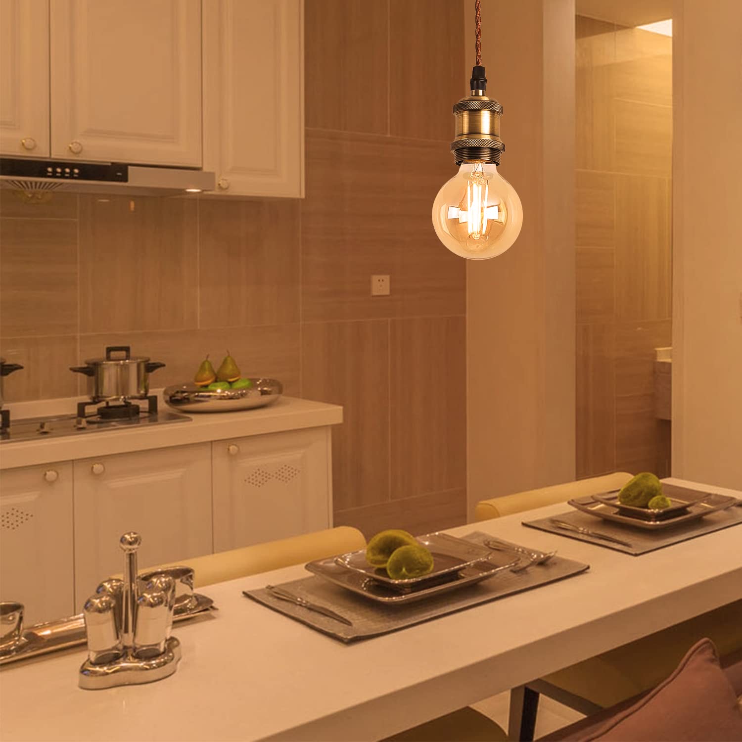 Amazon.co.jp : LVWIT ペンダントライト 電球ソケット E26口金 G80 LED