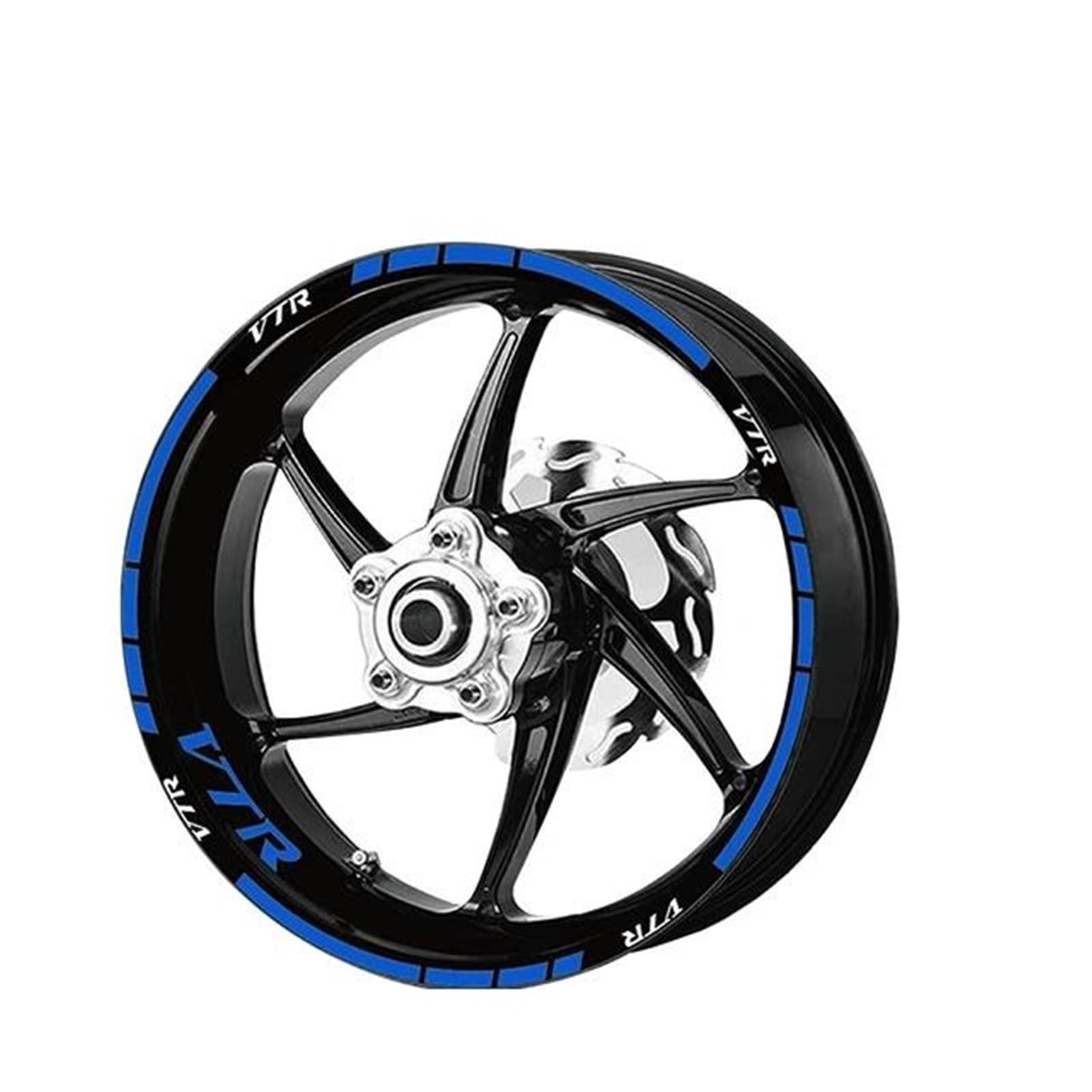 Motorcycle Tire and Rim Decorative Reflective Combination Wheel Decals Sticker Set for VTR VTR 1000 1000f(Color1)