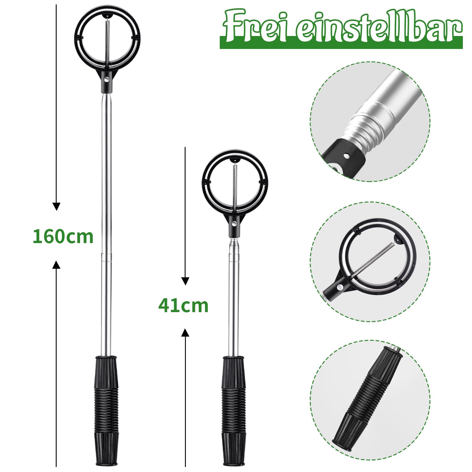 Golfball-Retriever Rostfreier Teleskop Ballsammler für Wasser Golfballpflücker Golfball-Zubehör für Wasser und Büsche Golf-Zubehör Geschenke für Golfer Geschenke für Männer