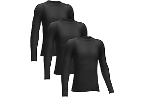 Black Compression Shirt Boys - 4 Pack Compression Leggings for Kids Cold...