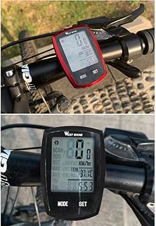 Anneome Excersize Bike Motor Speedometer Bike Computer Bike Computer Wired Bike Speedometer Bike Stopwatch Bike Odometer Cycling Equipment Black Luminous Appliance Speedometer