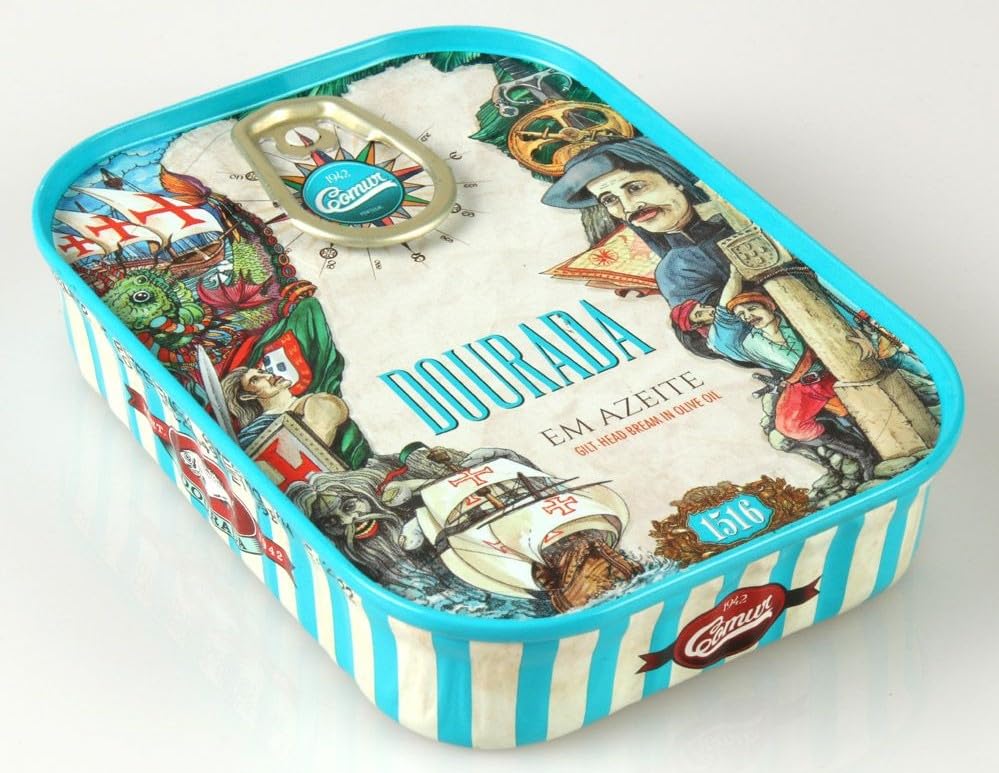 Miniatura 1 de Comur Gourmet de Portugal - Besugo enlatado en aceite de oliva - 4.93oz  140gr (paquete de 3 latas)