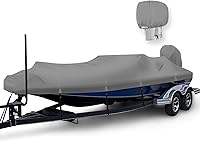 Vista 12 de Cubierta para Barco Impermeable de PU 1200D Resistente, 14'-16' Lona de Poliéster de Grado Marino Remolcable, Se Adapta a Barcos de 14-16 pies